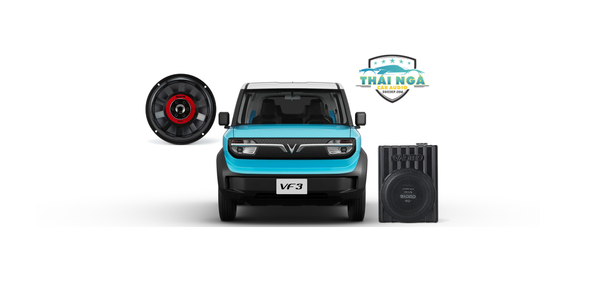 Xu hướng nâng cấp âm thanh cho VinFast VF3 - 2024. Combo Loa Awave A650 & Loa sub điện V13.