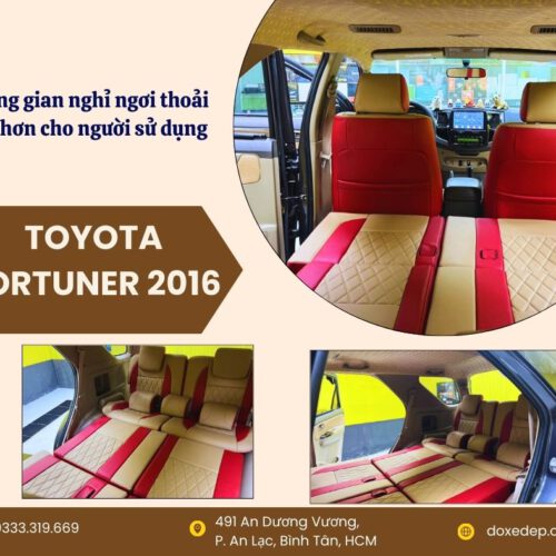 Độ ghế thành giường cho Toyota Fortuner 2016
