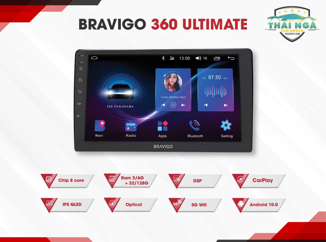 MÀN HÌNH ANDROID LIỀN CAM 360