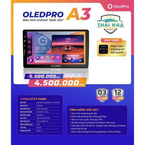 MÀN HÌNH ANDROID OLEDPRO A3